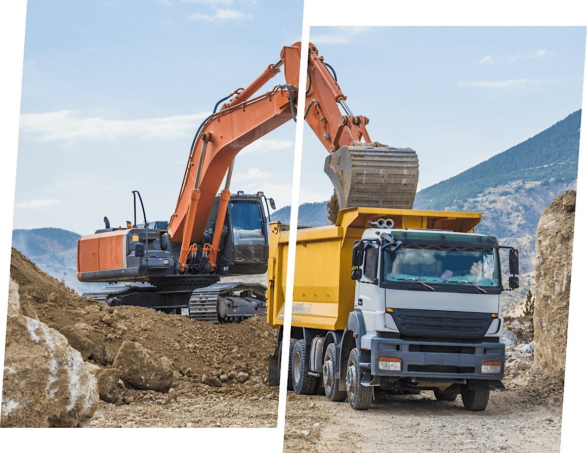 Les Ripeurs, Évacuation en camion benne travaux publics